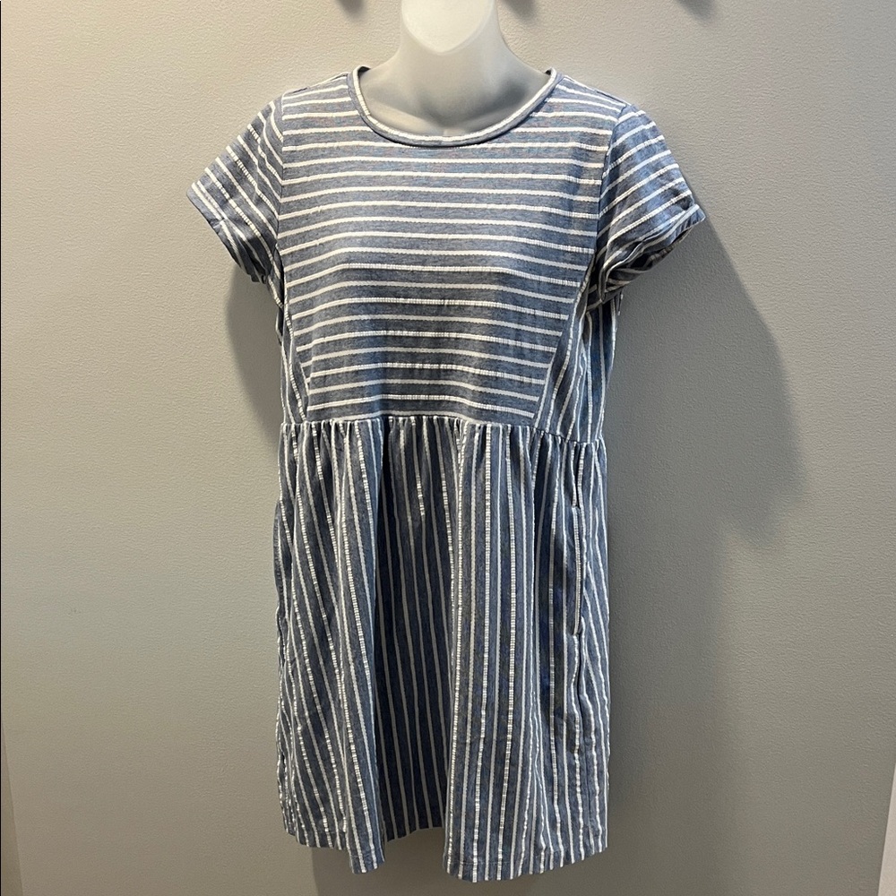 Loft Striped Denim Blue Dress
